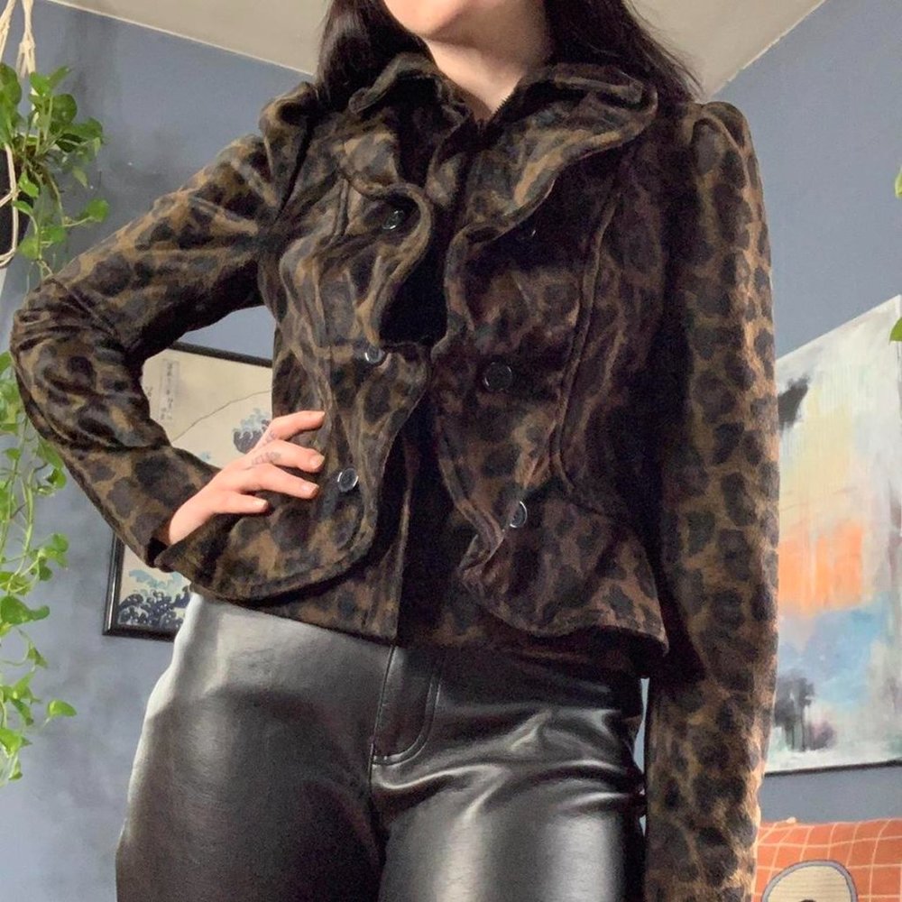 Y2k Leopard Print Jacket - image 4